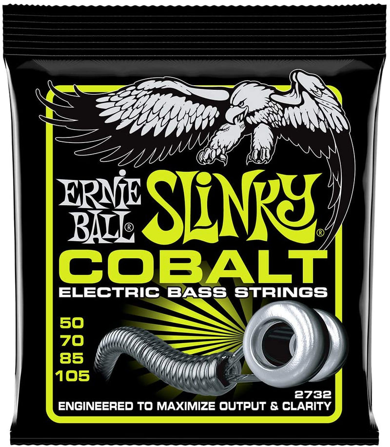 Ernie Ball P02732 Cobalt Regular Slinky 50-105 Electric Bass Guitar Strings - 4 String