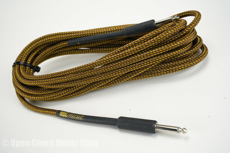 Open Chord CLOTH-25.TWD 25ft Cloth Covered Instrument Cable - Tweed