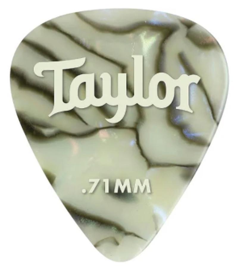 Taylor 80735 Celluloid 351 Guitar Picks Abalone 0.71mm 12-Pack