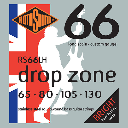 Rotosound RS66LH Swing Bass 66 Stainless Steel Bass Guitar Strings 65-130