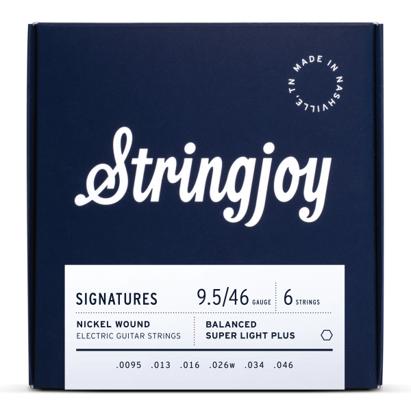 Stringjoy 9.5-46 Balanced Super Light Plus Gauge Signatures - Nickel Wound Electric Guitar Strings