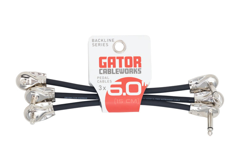 Gator CableWorks 3-Pack Of 6 Inch RA To RA Patch Cables GCWB-INS-6INRA3PK