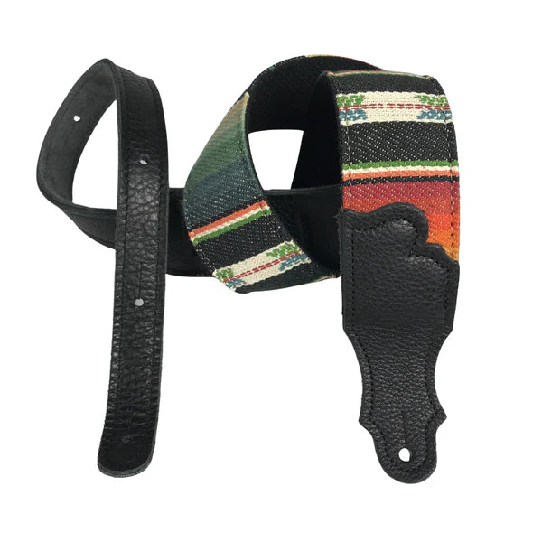 Franklin 2" Saddle Blanket Guitar Strap Black/Black