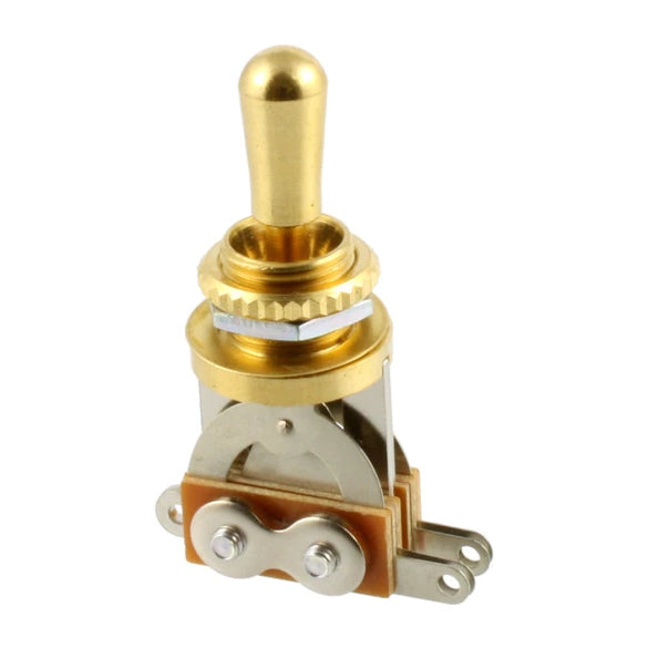Allparts EP-0066-002 Gold Short Straight Toggle Switch