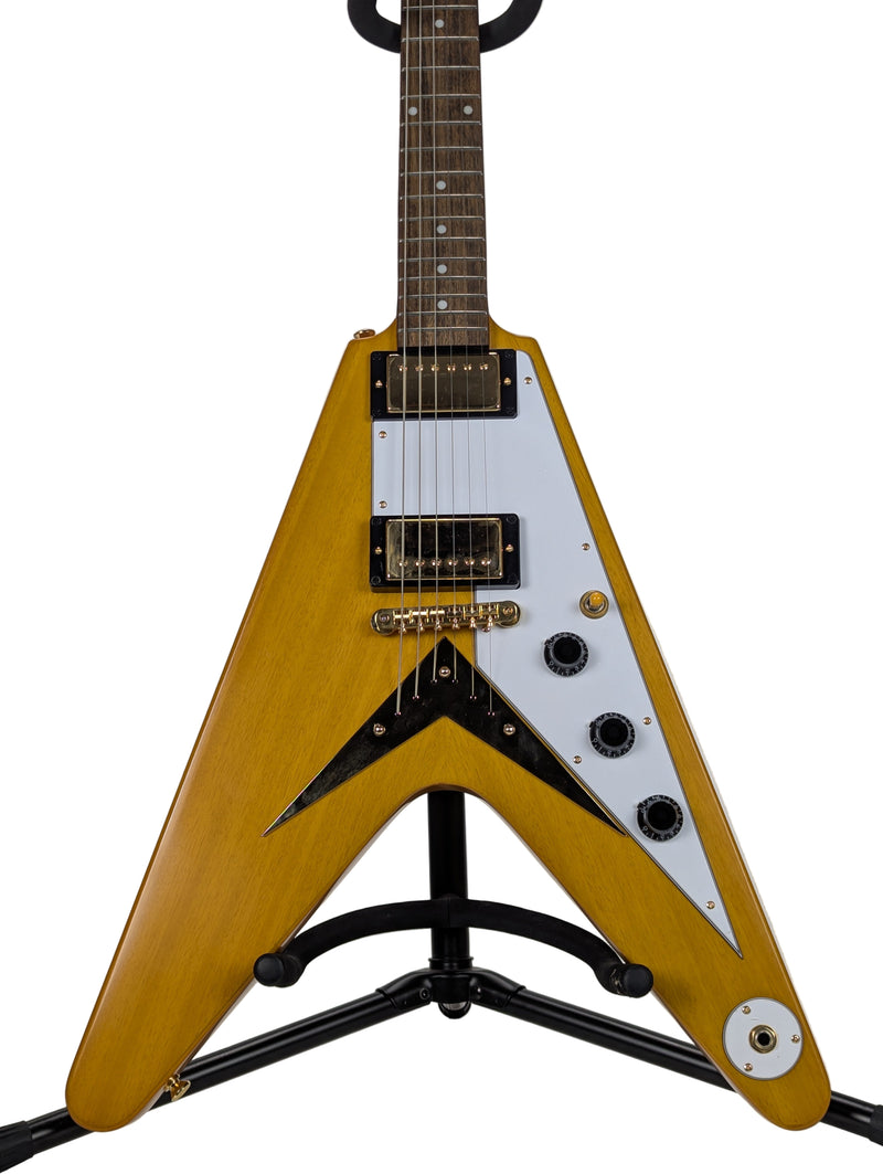 Epiphone Flying V, Korina Natural, Front Close