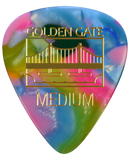 Golden Gate MP-447 Deluxe Flat Pick – Sideman – Medium – Clown Barf – Dozen