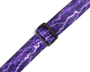 Levy's Kids - 1.5" Guitar Strap - Purple Lightning Bolts Gator Cases