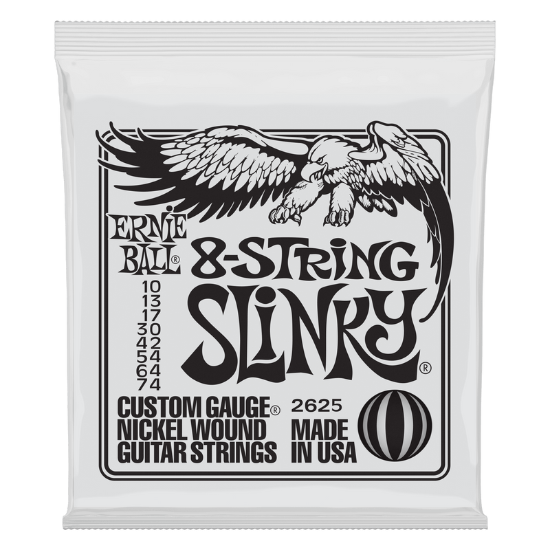 Ernie Ball Slinky Nickel Wound 8-String Electric Guitar Strings 10-74 Gauge