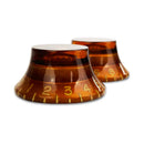 Allparts PK-0140 Set of 2 Vintage-style Bell Knobs - Amber / Standard / Pack of 2