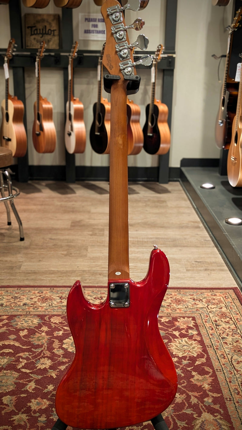 Stagg SBJ−30-STF-RED Standard "J" Electric Bass Guitar Fiesta Red