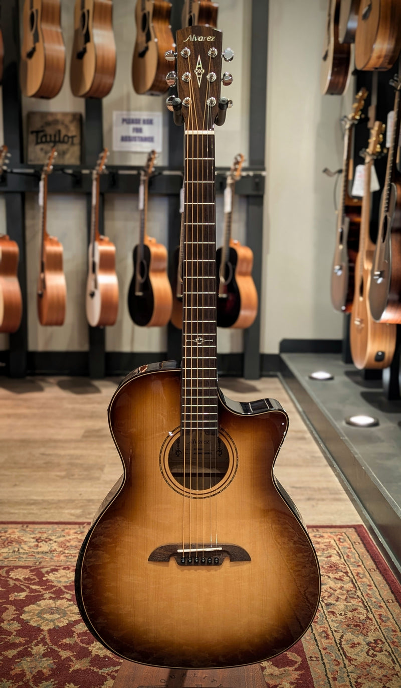 Alvarez AGFM80CEARSHB Artist Elite Grand Auditorium Acoustic-Electric Guitar w/ Slim Bevel Edge Armrest, Cutaway, EQ & Tuner (S/N: E22063281)