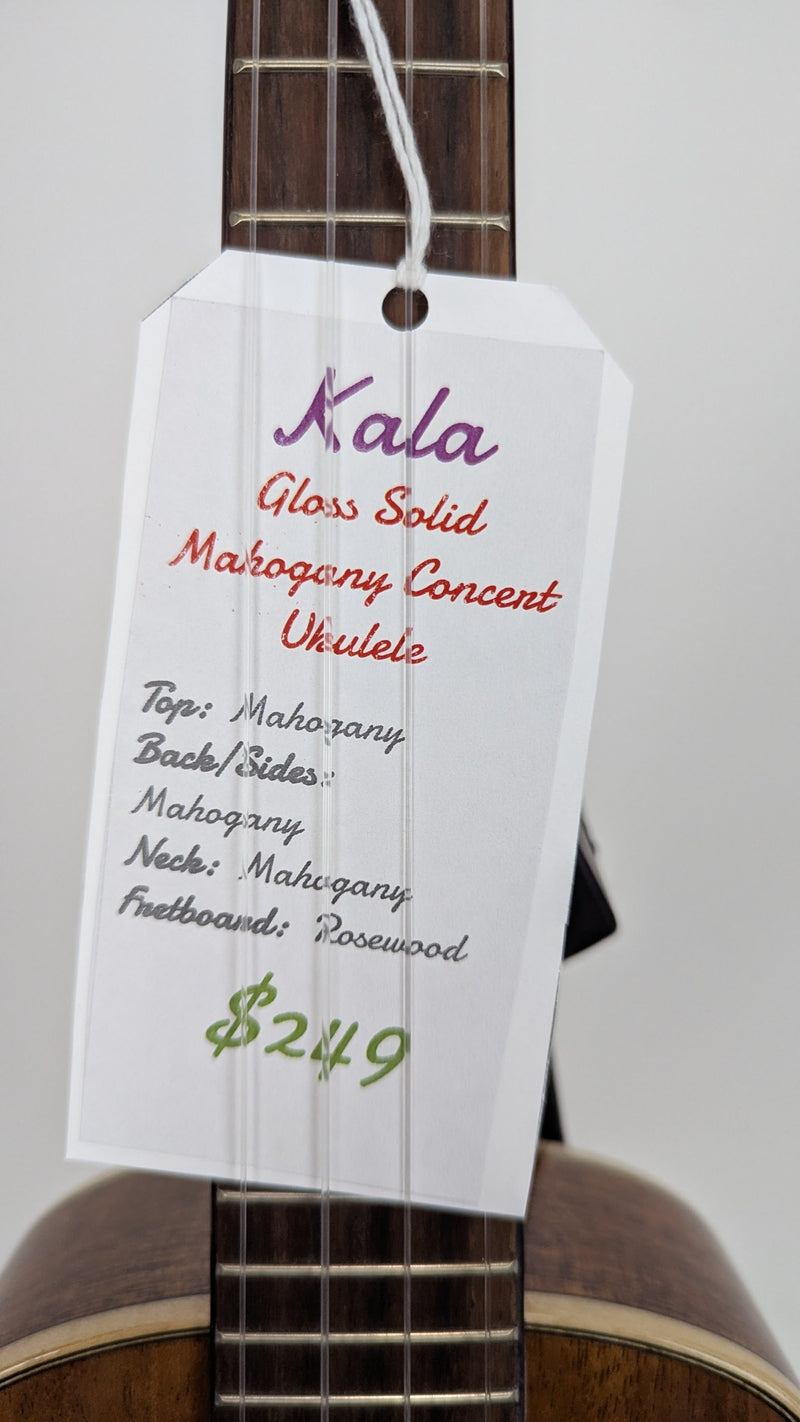 Kala KA-SMH-CG Gloss Solid Mahogany Concert Ukulele