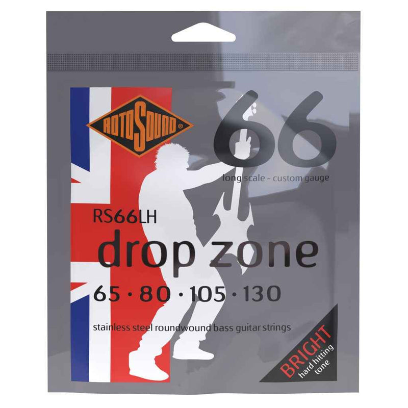 Rotosound RS66LH Swing Bass 66 Stainless Steel Bass Guitar Strings (65 50 105 130)