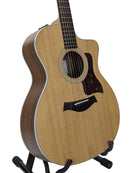 Taylor 214ce Grand Auditorium acoustic guitar body close up sunburst finish