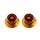 Allparts PK-0140 Set of 2 Vintage-style Bell Knobs - Amber / Standard / Pack of 2