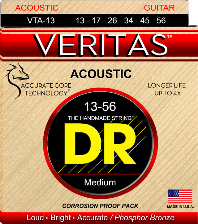 DR VERITAS Acoustic Strings w/ACT Medium 13-56