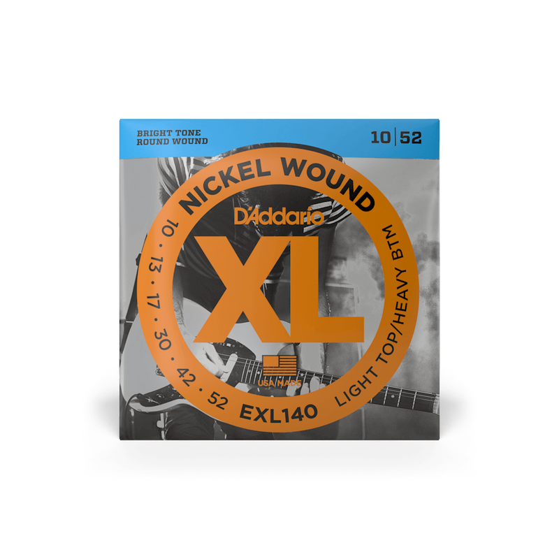 D'Addario EXL140 XL Nickel 10-52 Light Top/Heavy Bottom Gauge Electric Guitar Strings