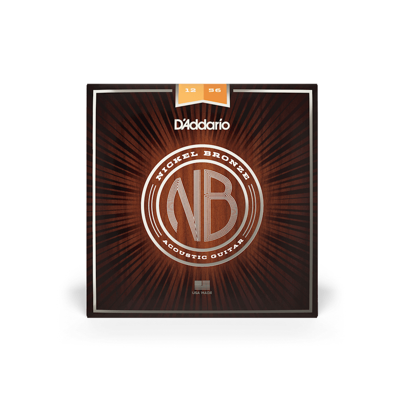 D'addario NB1256 Light Top/Medium Bottom, Nickel Bronze Acoustic Guitar Strings