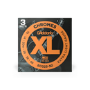 D'Addario ECG23-3D Chromes  10-48 Extra Light Electric Guitar Strings 3-Pack