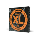 D'Addario ECG23-3D Chromes  10-48 Extra Light Electric Guitar Strings 3-Pack
