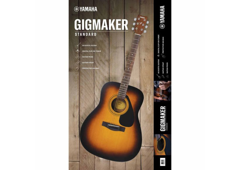 Yamaha Gigmaker Standard Acoustic Guitar Package w/ Guitar, Gig Bag, Chromatic Tuner, Strap, &amp; Picks