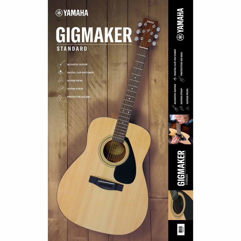 Yamaha Gigmaker Standard Acoustic Guitar Package w/ Guitar, Gig Bag, Chromatic Tuner, Strap, & Picks