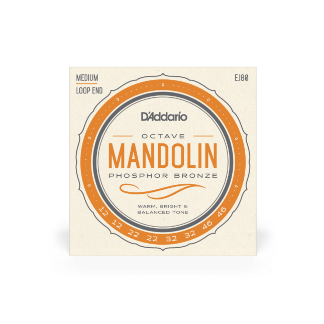 D'addario 12-46 Medium, Octave Mandolin, Phosphor Bronze