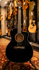 Taylor 214ce-BLK DLX w/ Hardshell Brown Case (SN: 2211073279)