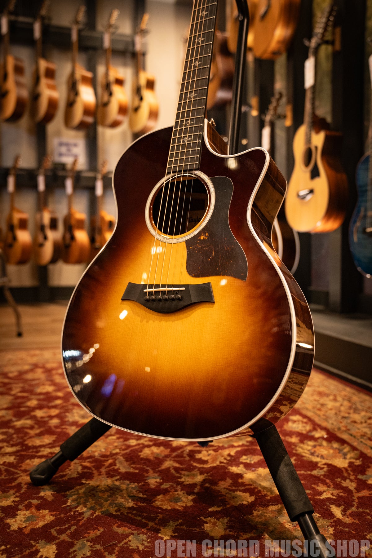 taylor 214e dlx grand auditorium acoustic electric guitar tobacco sunburst Taylor 414ce-R Tobacco Sunburst Acoustic-Electric Guitar w/ Case Knoxville