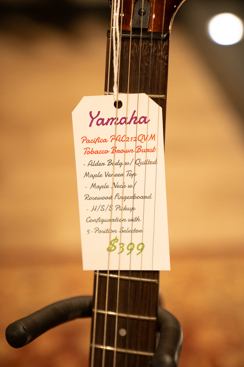 Yamaha PAC212VQM Pacifica Tobacco Brown Sunburst