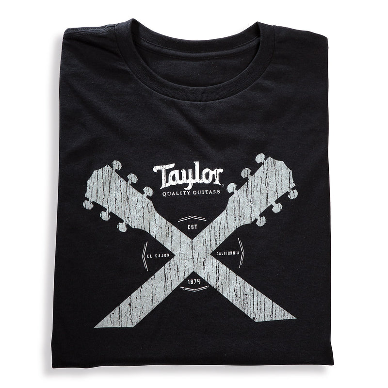 Taylor Double Neck T-Shirt - Black/Grey