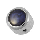 Allparts MK-3173-010 Q-Parts Blue Pearl Chrome Dome Knob