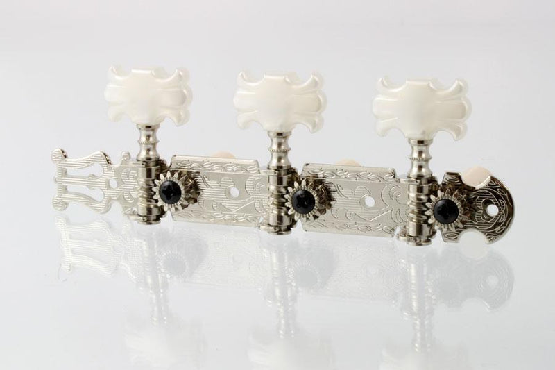 Allparts TK 0124-001 Classical Tuning Key Set with Butterfly Buttons - Nickel