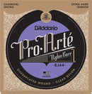 D'Addario EJ44 Pro Arte Nylon Core Silverplated Wound Extra Hard Tension Clear Nylon Classical Guitar Strings