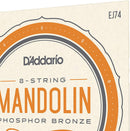 D'Addario EJ74 Phosphor Bronze 11-40 Medium Gauge Loop End Mandolin Strings
