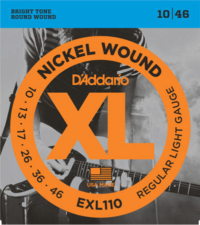 D'Addario EXL110 Nickel Wound 10-46 Regular Light Gauge Electric Guitar Strings