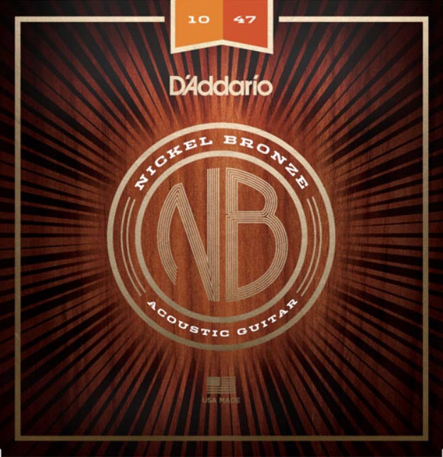 D'Addario NB1047 Nickel Bronze 10-47 Extra Light Gauge Acoustic Guitar Strings