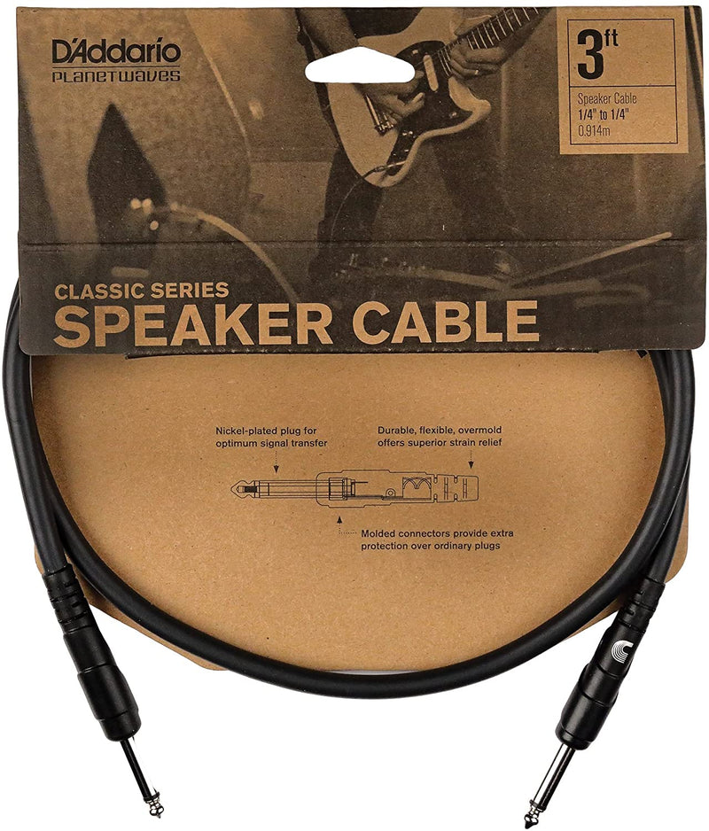 D'Addario PR-CSPK-03 Classic Series Speaker Cable - 3 Foot