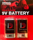 D'Addario PW-9v-02 Tour Grade 9V Alkaline Battery - 2 Pack