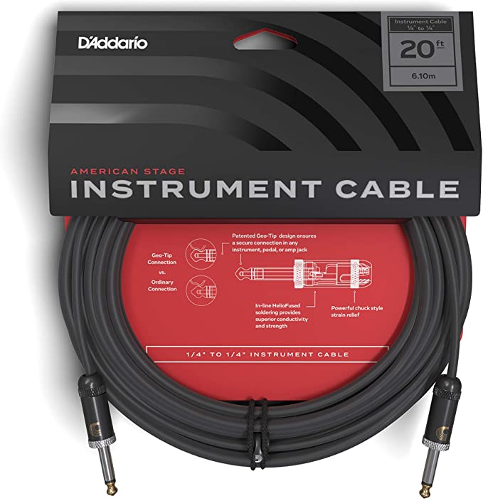 D'Addario PW-AMSG-20 Planet Waves American Stage Instrument Cable - 20ft