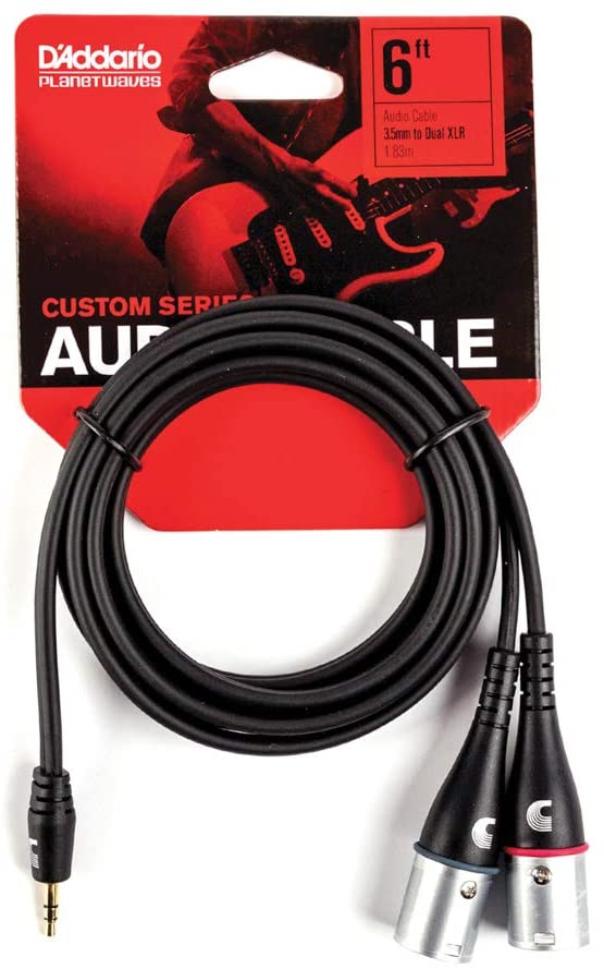 D'Addario PW-MPXLR-06 1/8" To Dual XLR Audio Cable
