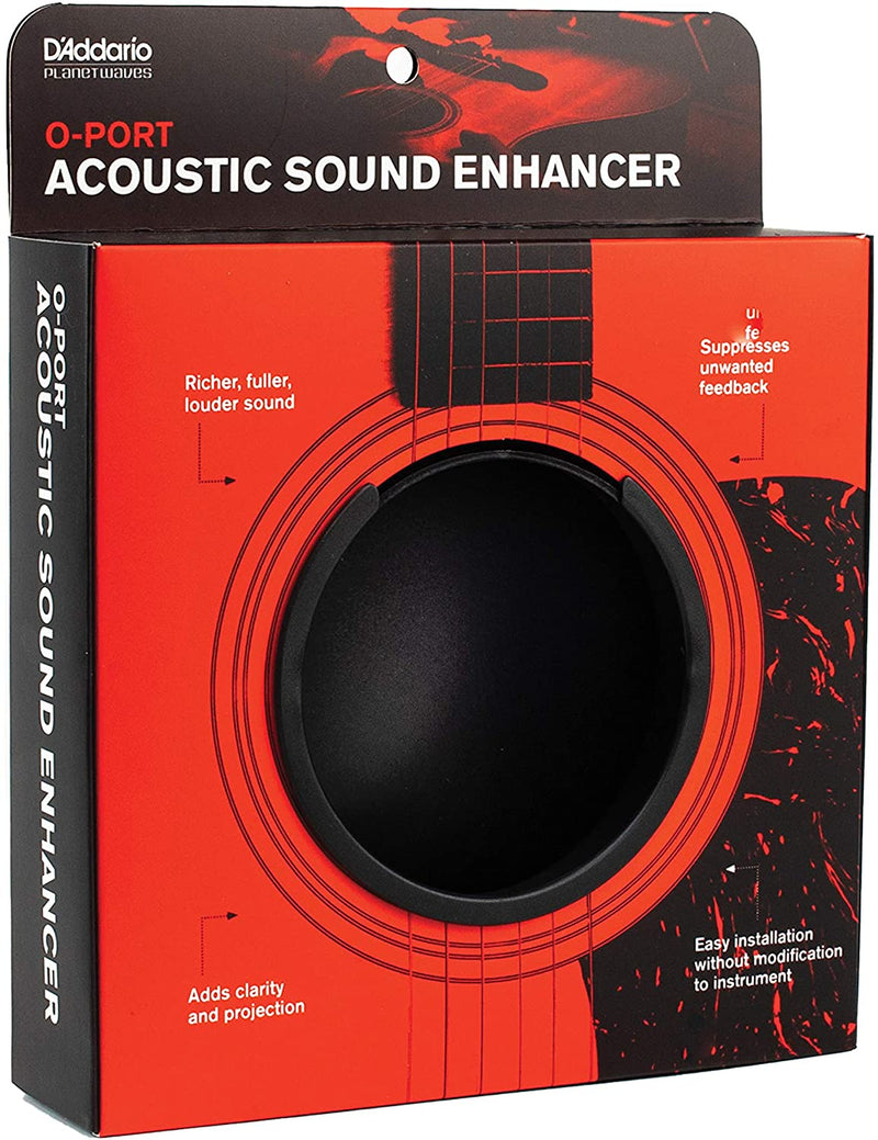 D'Addario PW-OPBKL O-Port Acoustic Large Sound Enhancer for Acoustic Guitar - Black