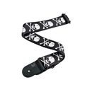 D'Addario 50H01 Polyester Woven Guitar Strap - Skull & Cross Bone