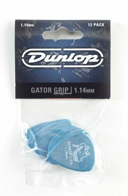 Dunlop 417P114 Gator Grip Guitar Picks 1.14mm Blue - 12 Pack