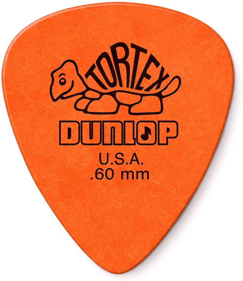 Dunlop 418P.60 Tortex Standard .60mm Orange Guitar Pick - 12-pack