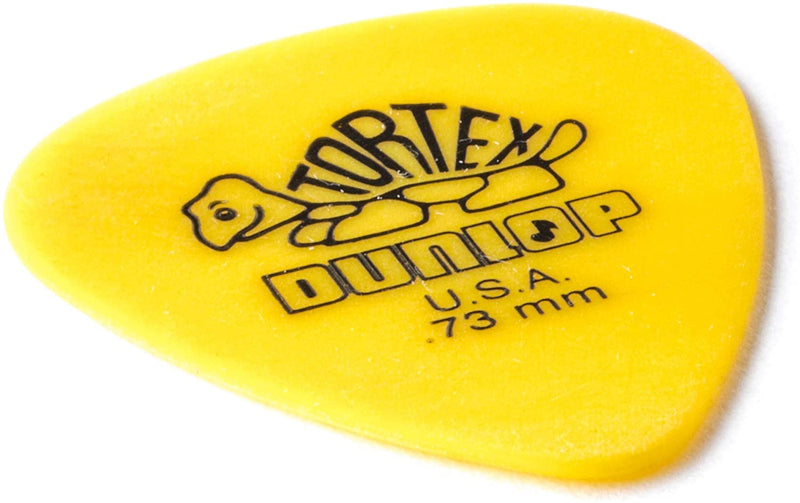 Dunlop 418P.73 Tortex Standard .73mm Yellow Guitar Pick - 12-pack