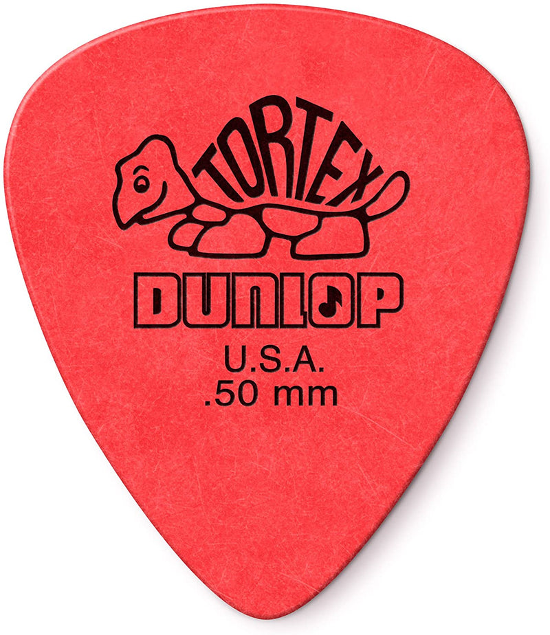 Dunlop 418P050 Tortex Standard .50mm Red Guitar Picks - 12 Pack