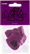 Dunlop 418P114 Tortex 1.14mm Purple Guitar Pick - 12 Pack