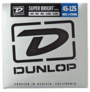 Dunlop DBSBS45125 Stainless Steel 45–125 Medium Gauge Super Bright Bass Strings - 5 Strings