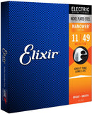 Elixir Nanoweb Nickel Plated 11-49 Medium Gauge Electric Guitar Strings